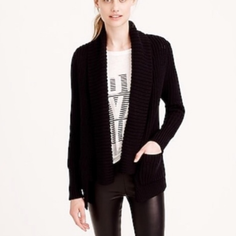 J. Crew Chunky Knit Open Front Cardigan